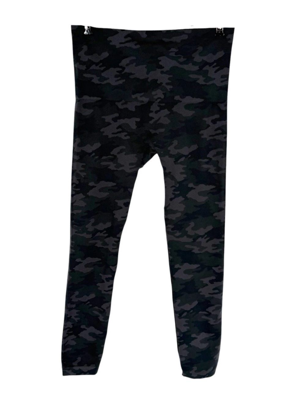 Spanx Camo Leggings Womens Size 1X Gray Dark Green Stretch Smooth